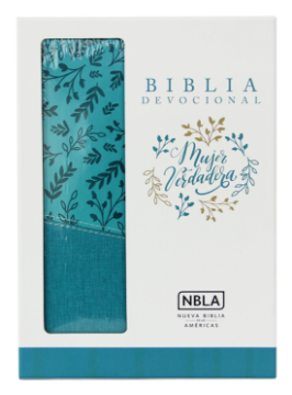 Mostrar detalles de Biblia Devocional Mujer Verdadera NBLA Duo-tono Aqua Imagen de Biblia Devocional Mujer Verdadera NBLA Duo-tono Aqua