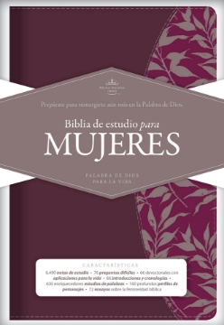 Mostrar detalles de Biblia de Estudio para Mujeres RVR1960 (vinotinto/fucsia simil piel) Imagen de Biblia de Estudio para Mujeres RVR1960 (vinotinto/fucsia simil piel)