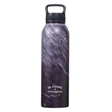 Mostrar detalles de Strong & Courageous Black Stone Stainless Steel Water Bottle - Joshua 1:9 Imagen de Strong & Courageous Black Stone Stainless Steel Water Bottle - Joshua 1:9