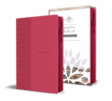 Mostrar detalles de Biblia RVR1960 letra grande. Simil piel fucsia, cremallera, tamaño manual Imagen de Biblia RVR1960 letra grande. Simil piel fucsia, cremallera, tamaño manual