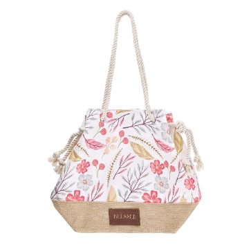 Mostrar detalles de Blessed Canvas Tote with Rope Handles Imagen de Blessed Canvas Tote with Rope Handles