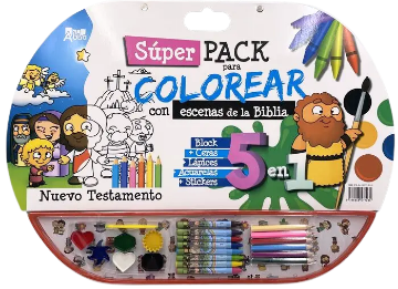 Mostrar detalles de Superpack colorear gigante 5 en 1 Nuevo Testamento Imagen de Superpack colorear gigante 5 en 1 Nuevo Testamento