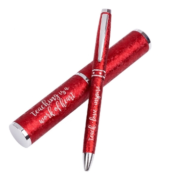 Mostrar detalles de Teaching Is a Work of Heart Pen with Case Imagen de Teaching Is a Work of Heart Pen with Case