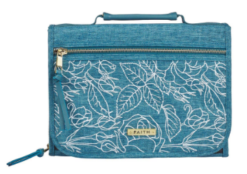 Mostrar detalles de Funda organizadora bíblica de tres pliegues Faith Teal Imagen de Funda organizadora bíblica de tres pliegues Faith Teal