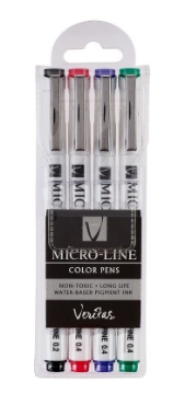 Mostrar detalles de Set de 4 plumas de colores Veritas Micro-Line Imagen de Set de 4 plumas de colores Veritas Micro-Line