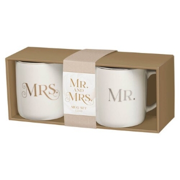 Mostrar detalles de Juego de tazas de cerámica Mr. & Mrs. White - Eclesiastés 4:9 Imagen de Juego de tazas de cerámica Mr. & Mrs. White - Eclesiastés 4:9