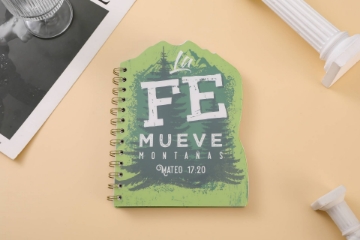 Mostrar detalles de Libreta Troquelada con portada en PP. La fe mueve montañas Imagen de Libreta Troquelada con portada en PP. La fe mueve montañas