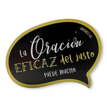 Mostrar detalles de Plaqué forma diálogo, Colección palabras sabias de la Biblia «La Oración eficaz» Imagen de Plaqué forma diálogo, Colección palabras sabias de la Biblia «La Oración eficaz»