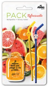 Mostrar detalles de Pack creativo 2 bolis + sticky notes. Refrescante Imagen de Pack creativo 2 bolis + sticky notes. Refrescante