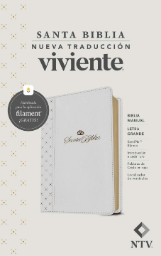 Mostrar detalles de Biblia manual NTV, letra grande con Filament (SentiPiel, Blanco, Letra Roja) Imagen de Biblia manual NTV, letra grande con Filament (SentiPiel, Blanco, Letra Roja)