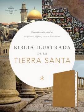 Mostrar detalles de RVR 1960 Biblia ilustrada de la Tierra Santa, café símil piel con índice Imagen de RVR 1960 Biblia ilustrada de la Tierra Santa, café símil piel con índice