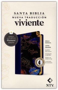 Mostrar detalles de Biblia manual NTV, letra grande con Filament (SentiPiel, Azul oscuro, Letra Roja, Con índice) Imagen de Biblia manual NTV, letra grande con Filament (SentiPiel, Azul oscuro, Letra Roja, Con índice)