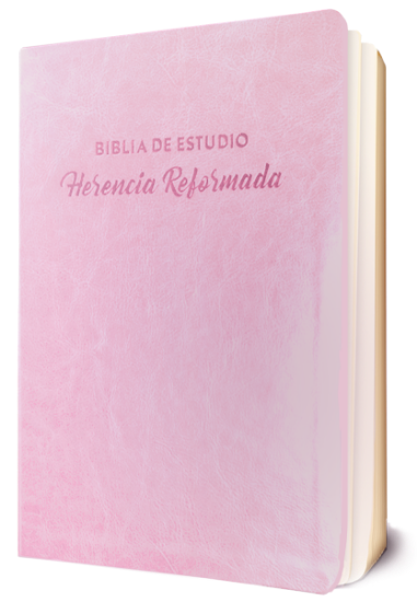 Imagen de Biblia de Estudio Herencia Reformada simil piel (color rosado)