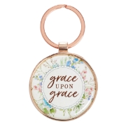 Imagen de Grace Upon Grace - John 1:16 Keyring in Tin