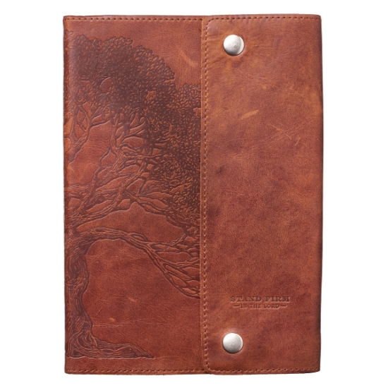 Imagen de Stand Firm in the Lord Classic Full Grain Leather Journal with Button Closure – Philippians 4:1