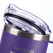 Imagen de Strength & Dignity Purple Camp-style Stainless Steel Mug - Proverbs 31:25