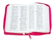 Imagen de Biblia NVI letra grande - Tamaño mediano, zipper - fucsia