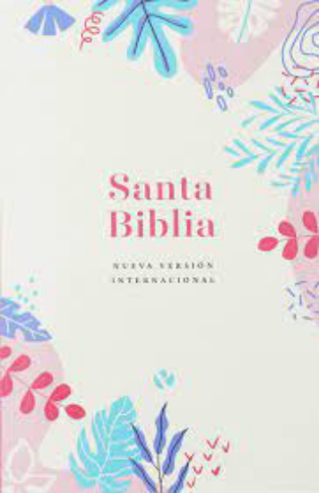 Imagen de Biblia NVI – Tapa rustica (Crema-Flores)