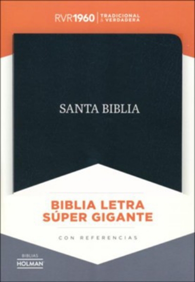Imagen de Biblia RVR1960 Letra Super Gigante negro, piel fabricada