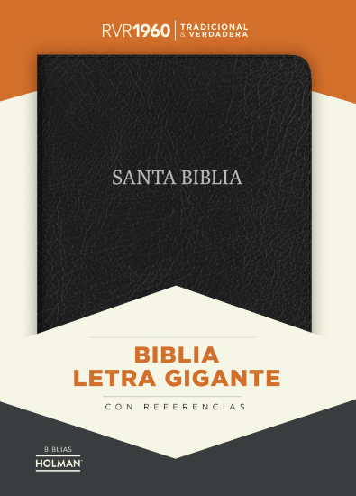 Imagen de Biblia RVR1960 Ultrafina Negro, piel fabricada, letra gigante