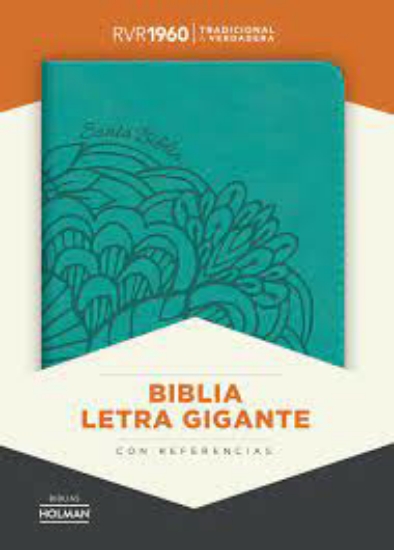 Imagen de Biblia RVR1960 Letra Gigante, Aqua, simil piel