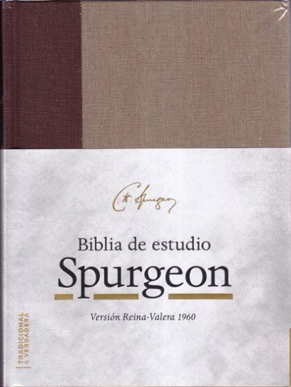 Imagen de Biblia de Estudio Spurgeon RVR 1960 (marron claro, tela)