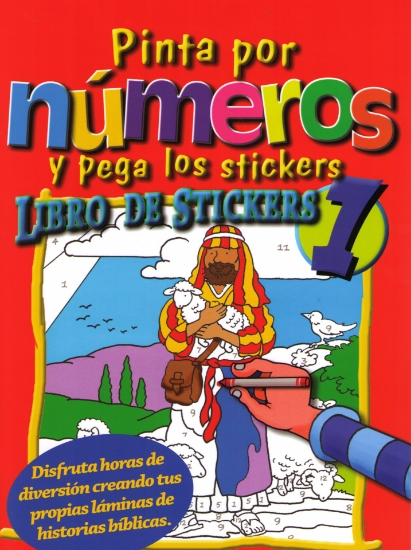 Imagen de Pinta por números y pega los stickers: Libro 1