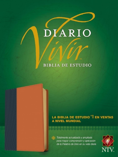 Imagen de Biblia de estudio del diario vivir NTV (SentiPiel, Azul/Café claro, Letra Roja)