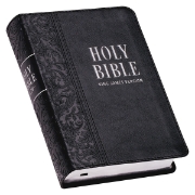 Imagen de Black Faux Leather Large Print Compact King James Version Bible