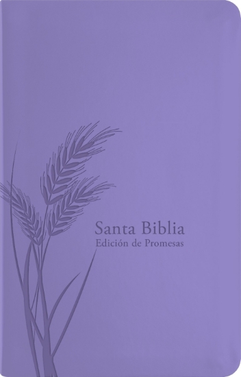 Imagen de Biblia de Promesas Reina-Valera 1960 / Tamaño Manual / Letra Grande / Piel Especial / Lavanda Claro