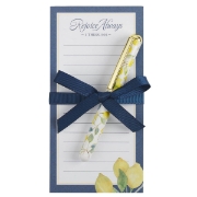 Imagen de Rejoice Always Lemon Magnetic Notepad with Pen Set - 1 Thessalonians 5:16