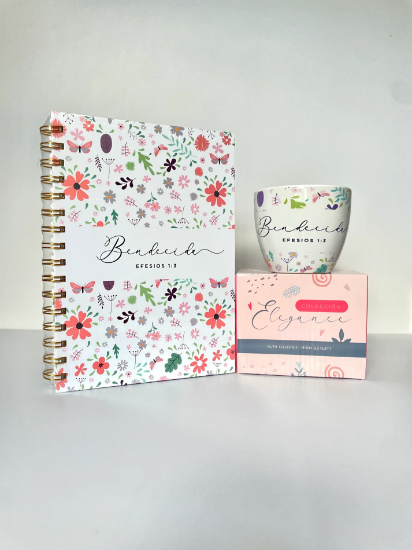 Imagen de Set Coleccion Elegance de Journal y Taza Bendecida