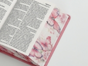 Imagen de Biblia RVR1960 Portatil Letra Grande - Flores rosas