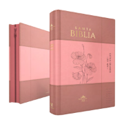 Imagen de Biblia RVR1960 Portatil Letra Grande - Coral/Rosa 