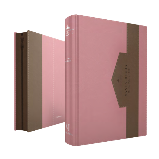 Imagen de Biblia RVR1960 Bolsillo Elegante Rosa/café