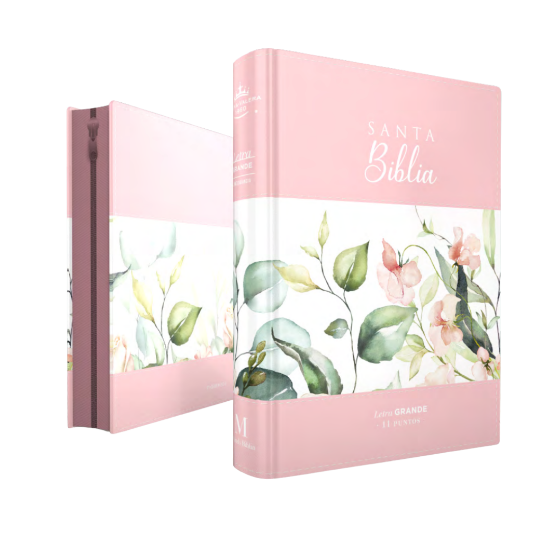 Imagen de Biblia RVR1960 Boho Rosa con cierre/índice