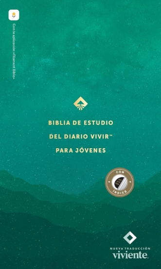 Imagen de Biblia de estudio del diario vivir para jovenes NTV con Filament (Tapa dura, Verde, Letra Roja, Con índice)
