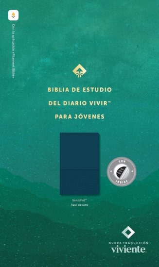 Imagen de Biblia de estudio del diario vivir para jovenes NTV con Filament (SentiPiel, Azul oscuro, Letra Roja, Con índice)