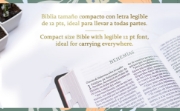 Imagen de RVR 1960 Biblia letra grande tamaño manual edición especial, verde, símil piel