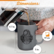 Imagen de Be Strong Gray Lion Ceramic Coffee Mug - Ephesians 6:10
