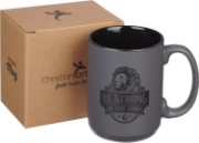 Imagen de Be Strong Gray Lion Ceramic Coffee Mug - Ephesians 6:10