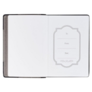 Imagen de Be Strong in the Lord Black and Gray Lion Faux Leather Journal - Ephesians 6:10