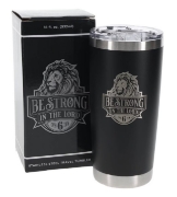 Imagen de Be Strong in the Lord Black Stainless Steel Mug - Ephesians 6:10