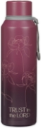 Imagen de Trust in the Lord Plum Floral Stainless Steel Water Bottle - Proverbs 3:5