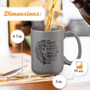 Imagen de Be Strong Lion Gray Coffee Mug - Joshua 1:9