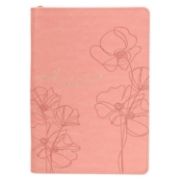 Imagen de Mercy Blossom Pink Faux Leather Journal with Zipper Closure