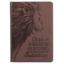 Imagen de Strength and Defense Lion Walnut-Brown Faux Leather Hardcover Notebook with Elastic Band Closure - Exodus 15:2