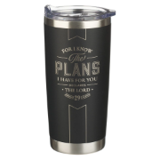 Imagen de The Plans Black Stainless Steel Travel Tumbler - Jeremiah 29:11