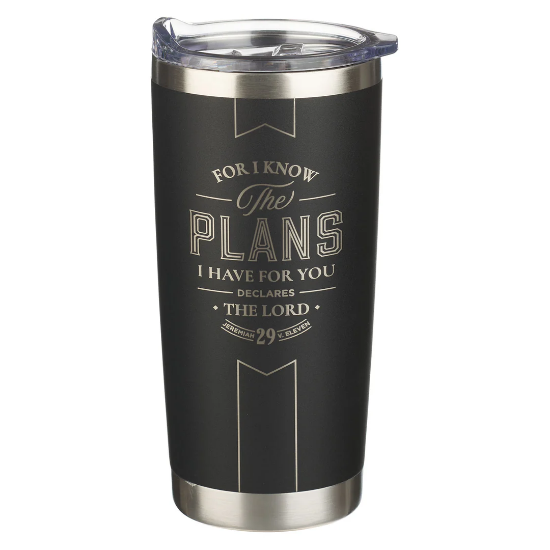 Imagen de The Plans Black Stainless Steel Travel Tumbler - Jeremiah 29:11