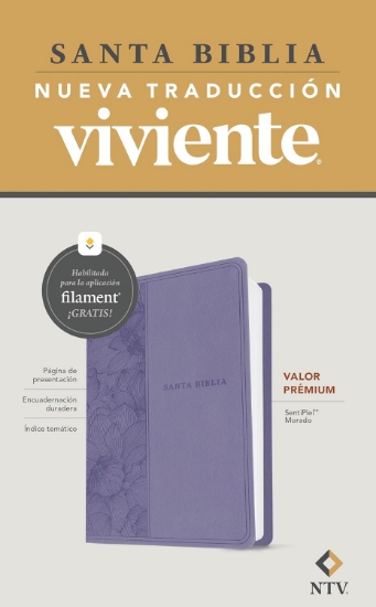 Imagen de Biblia valor prémium NTV con Filament (SentiPiel, Púrpura)